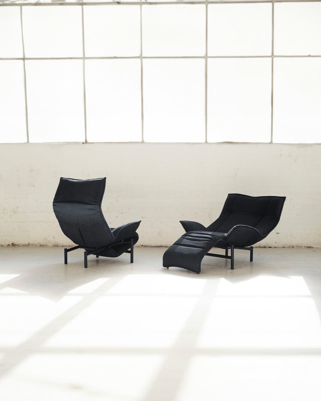 Pair of Vico Magistretti Veranda Lounge Chairs for Cassina