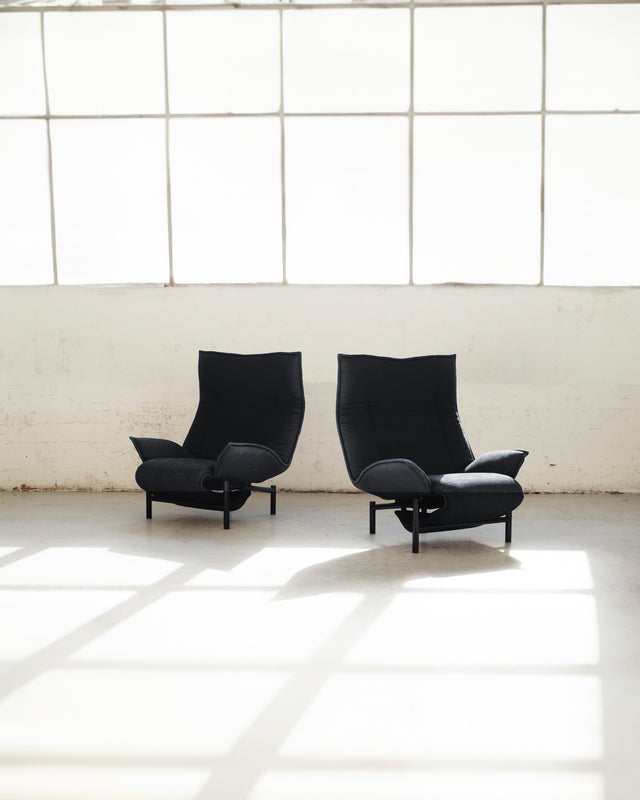 Pair of Vico Magistretti Veranda Lounge Chairs for Cassina