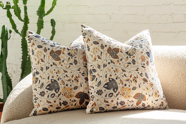 Pair of Whimsical Throw Pillows by Nicholas Wolfe