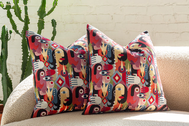Pair of Picasso Inspired Throw Pillows by Nicholas Wolfe