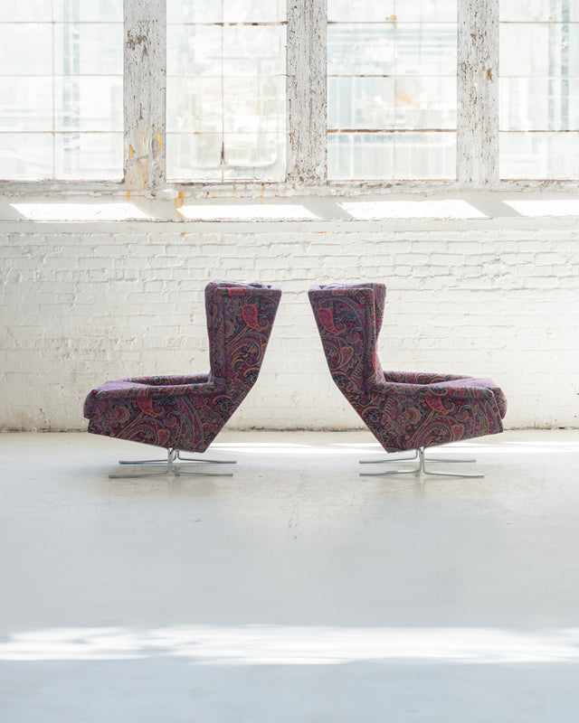 Pair of Adrian Pearsall Wingback Lounge Chairs