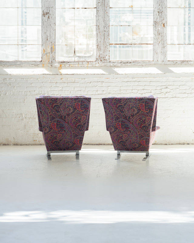 Pair of Adrian Pearsall Wingback Lounge Chairs