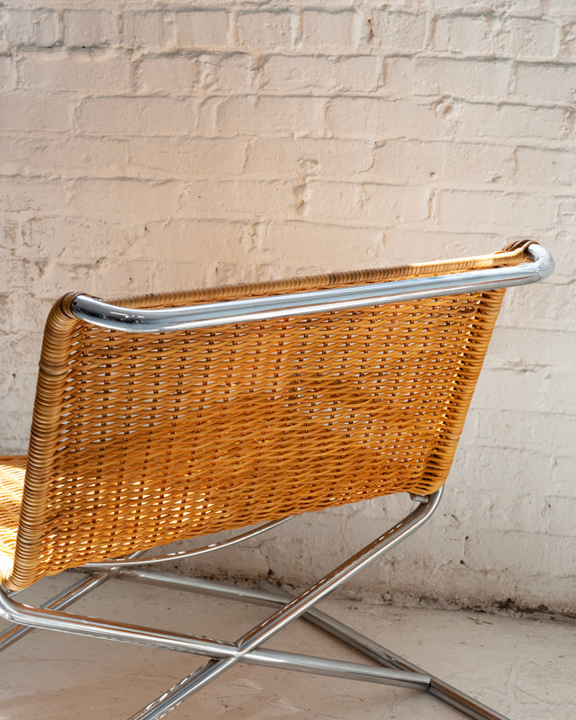 Pair of Sled Chairs in They Style of Ward Bennett by Selig