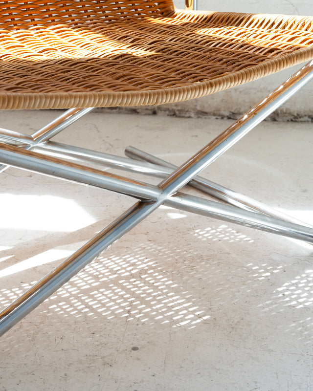 Pair of Sled Chairs in They Style of Ward Bennett by Selig