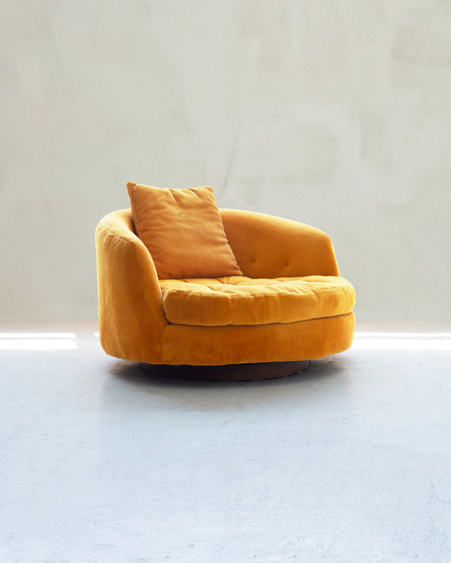 Milo Baughman Oversized Swivel Chair