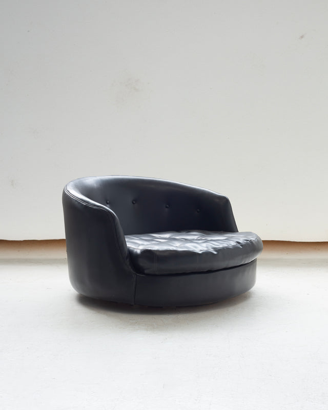 Milo Baughman Oversized Swivel Chair