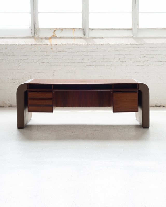 Danish Rosewood and Leather Desk by Berg