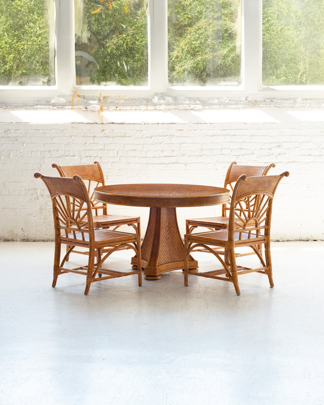 Lexington Bamboo and Wicker Dining Set