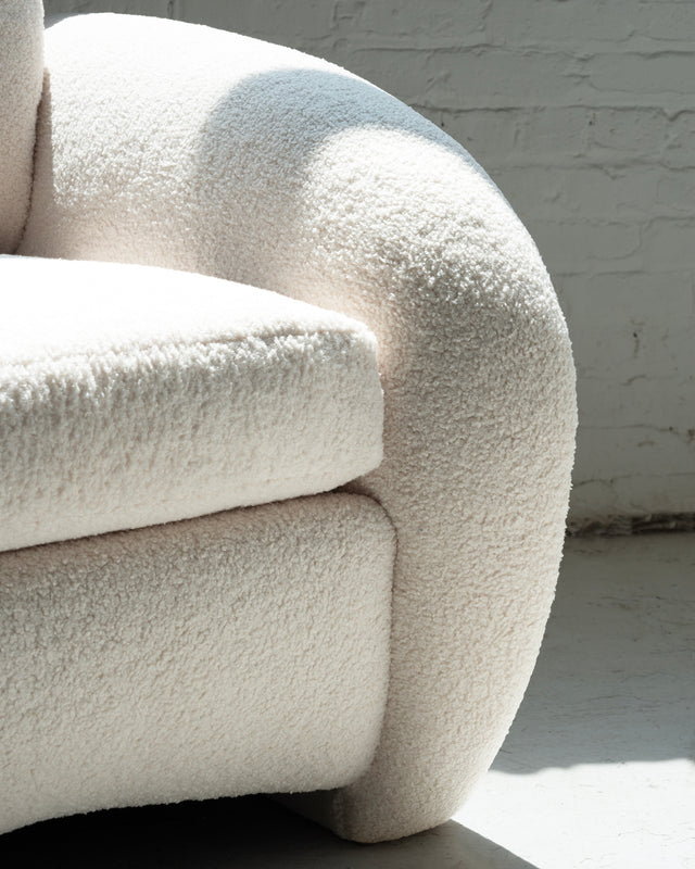 Vladimir Kagan Style Lounge Chair and Ottoman