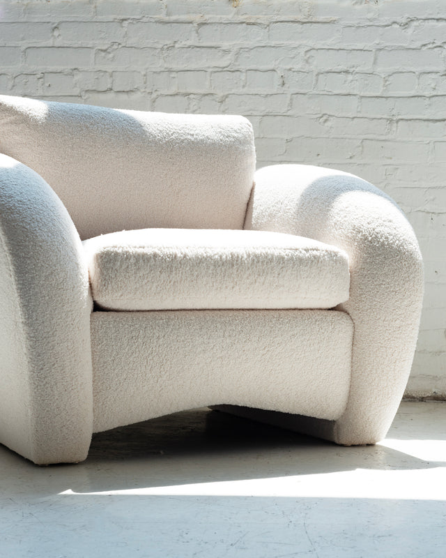 Vladimir Kagan Style Lounge Chair and Ottoman