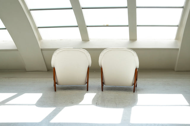 Pair of Edward Wormley Janus Lounge Chairs