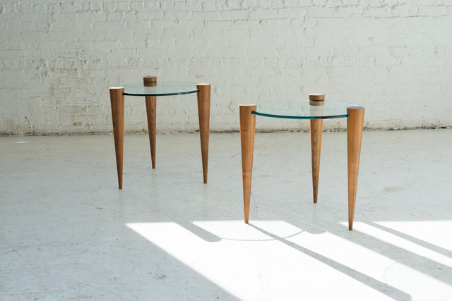 Pair of Mid-Century Modern Side Tables in The Style of Gilbert Rohde