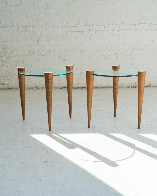 Pair of Mid-Century Modern Side Tables in The Style of Gilbert Rohde