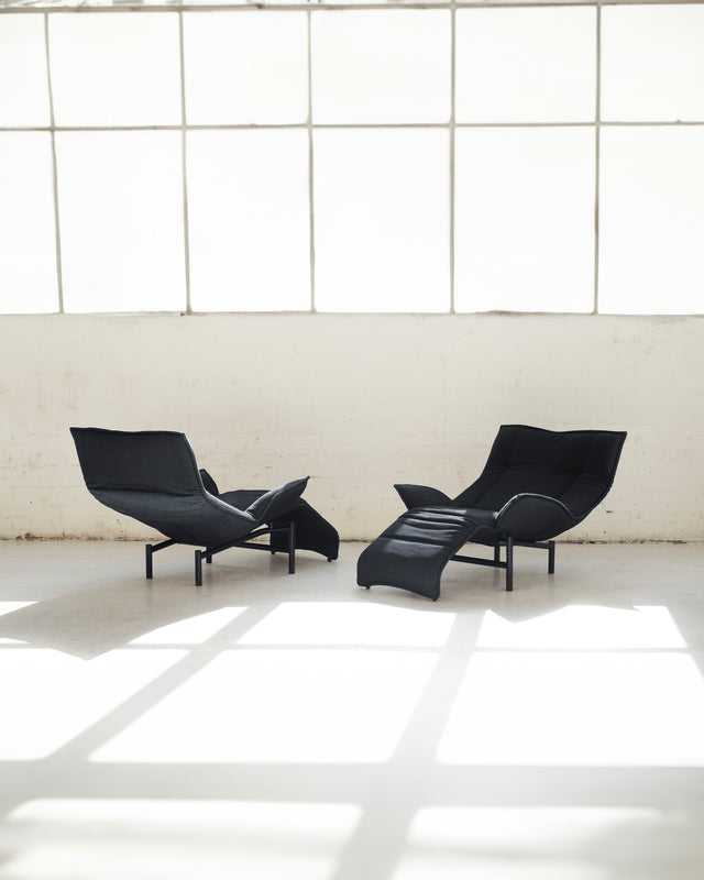 Pair of Vico Magistretti Veranda Lounge Chairs for Cassina