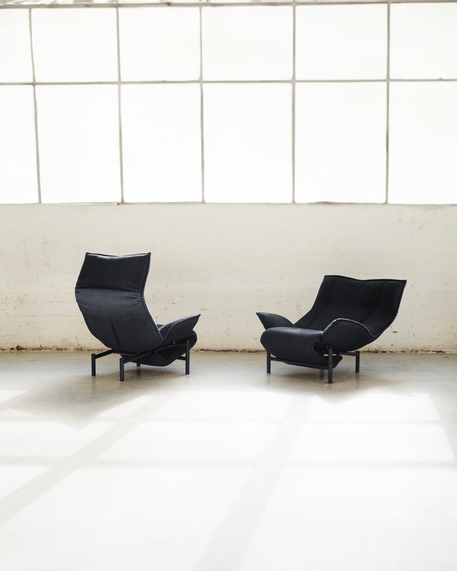 Pair of Vico Magistretti Veranda Lounge Chairs for Cassina