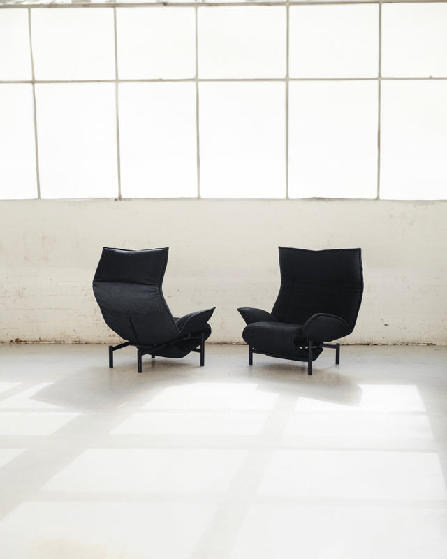 Pair of Vico Magistretti Veranda Lounge Chairs for Cassina