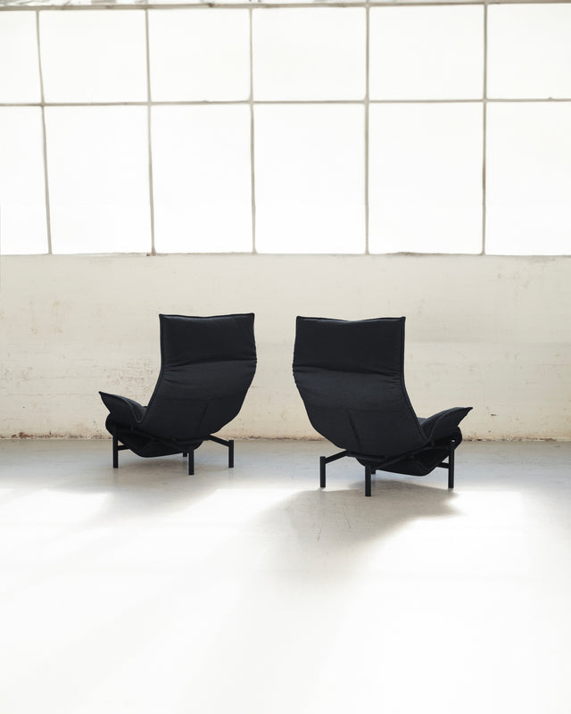 Pair of Vico Magistretti Veranda Lounge Chairs for Cassina