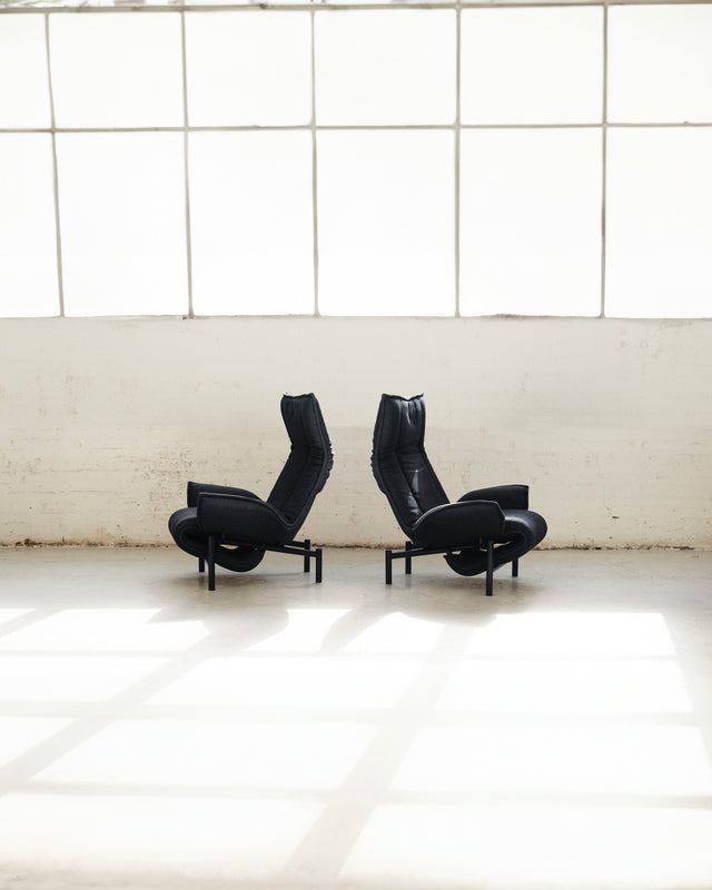 Pair of Vico Magistretti Veranda Lounge Chairs for Cassina