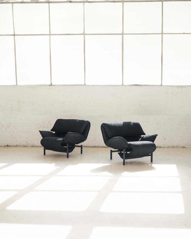 Pair of Vico Magistretti Veranda Lounge Chairs for Cassina