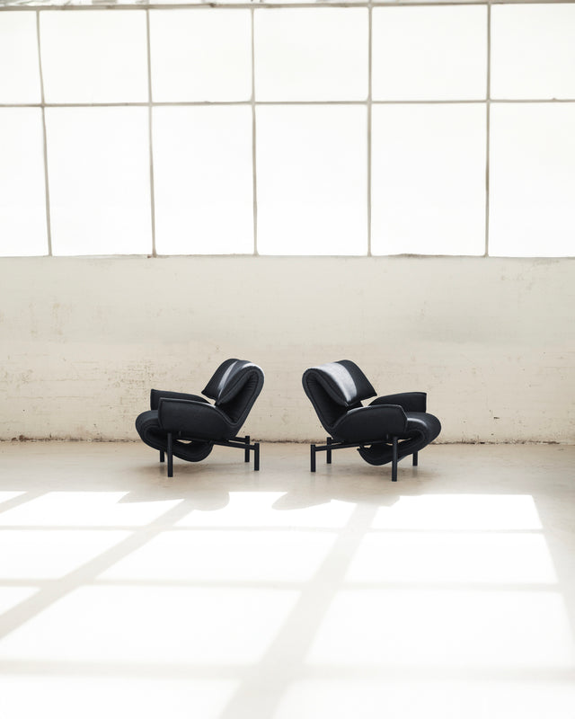 Pair of Vico Magistretti Veranda Lounge Chairs for Cassina