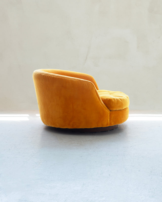 Milo Baughman Oversized Swivel Chair