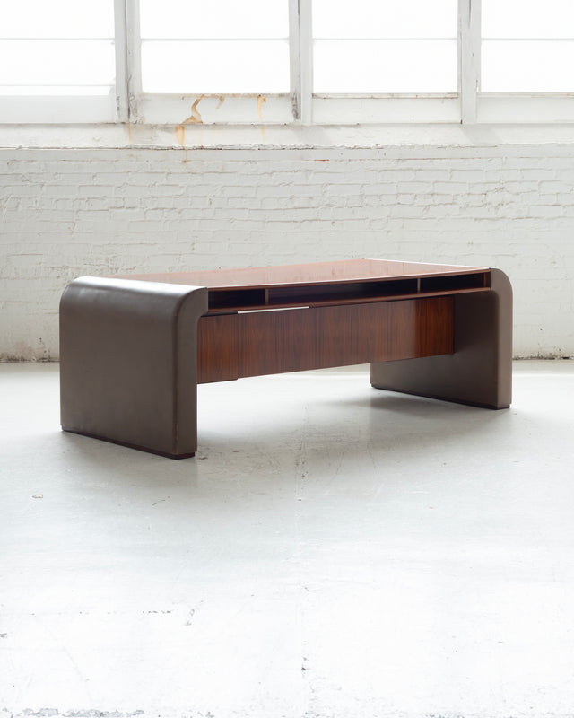 Danish Rosewood and Leather Desk by Berg