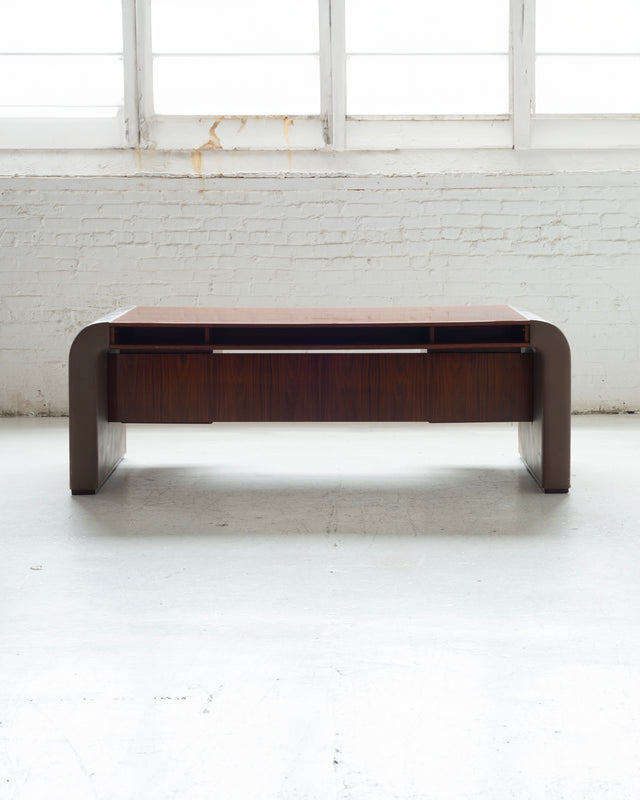 Danish Rosewood and Leather Desk by Berg