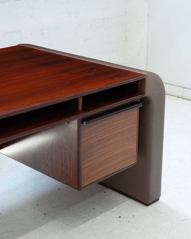 Danish Rosewood and Leather Desk by Berg